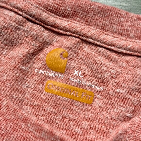 Carhartt Men's Heavyweight Pocket T-Shirt - Pink - Picture 4 of 6